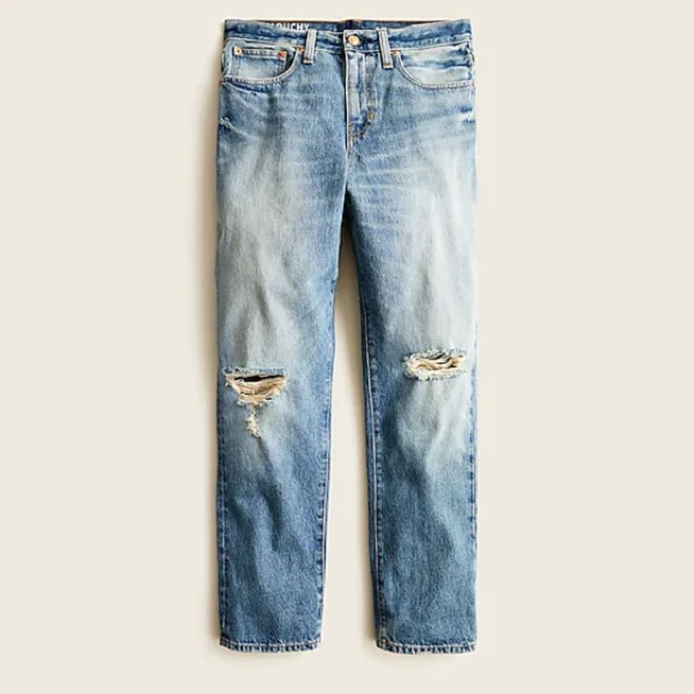 J Crew 2022 NWOT slouchy boyfriend jeans in Southern Sky wash, size 27 tall